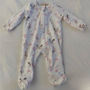 Baby Club Chic Newborn Pink Stork Footie
